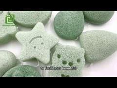 Facial Cleanser 100% Natural Green Tea Konjac Sponge for Facial Cleansing